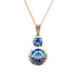 Komplektas "Klaris VI (Šviesiai safyro blizgesys)" su Swarovski™ kristalais